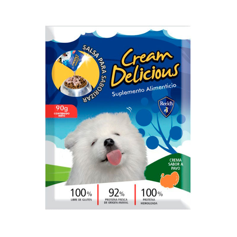 Snack Cream Delicious Perro Sabor Pavo 90 g