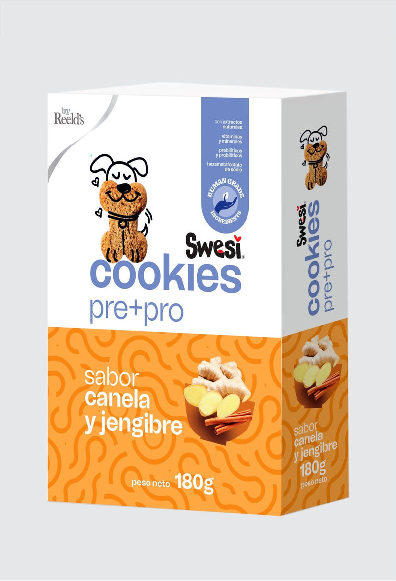 Swesi Cookies PRE + Probiotics Canela y Jengibre con Proteína Hidrolizada