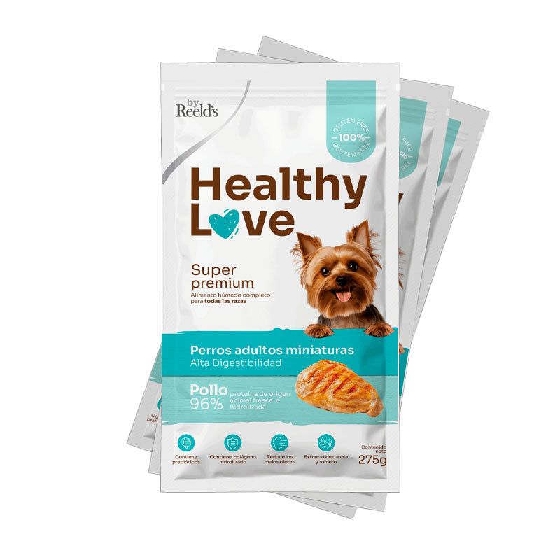 Healthy Love Perro Adulto Miniatura por 18 Unidades