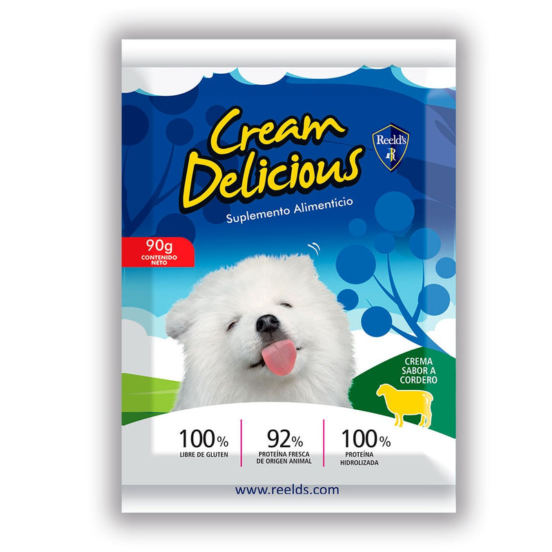 Snack Cream Delicious Perro Sabor Cordero 90 g