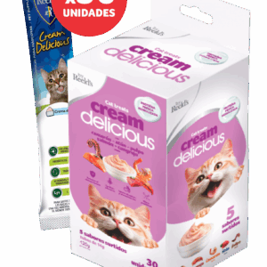 Cream Delicious Gato 5 Sabores, Salmón, Camarón, Atún, Pulpo y Cangrejo por 30 unidades