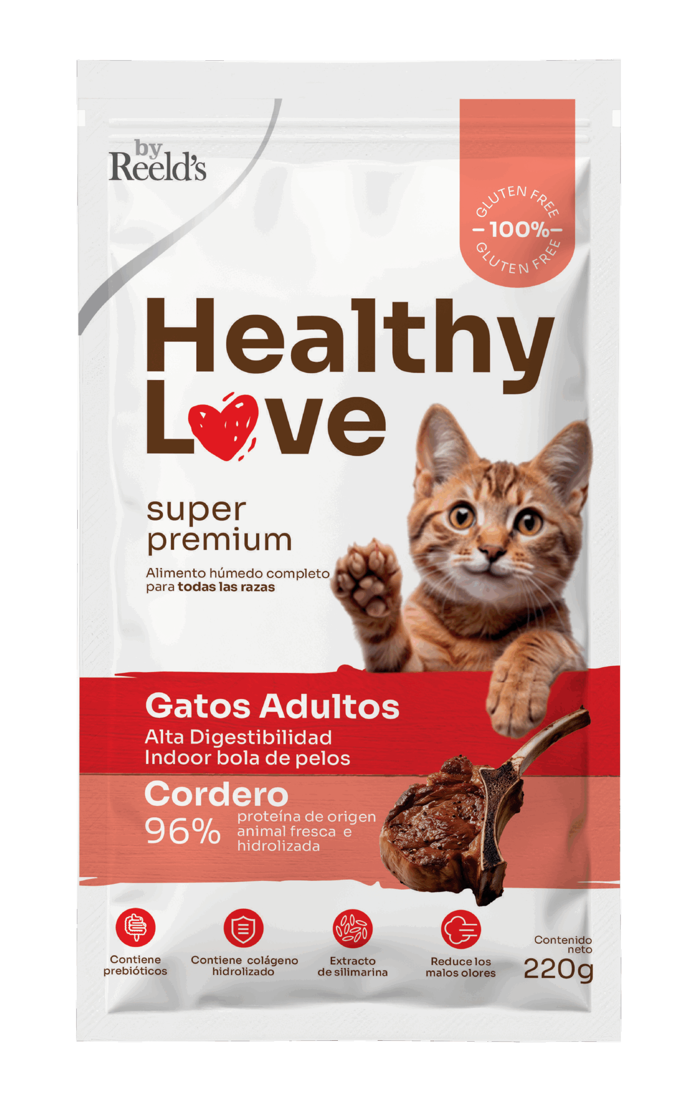 Healthy Love Gato Adulto 220 g Cordero