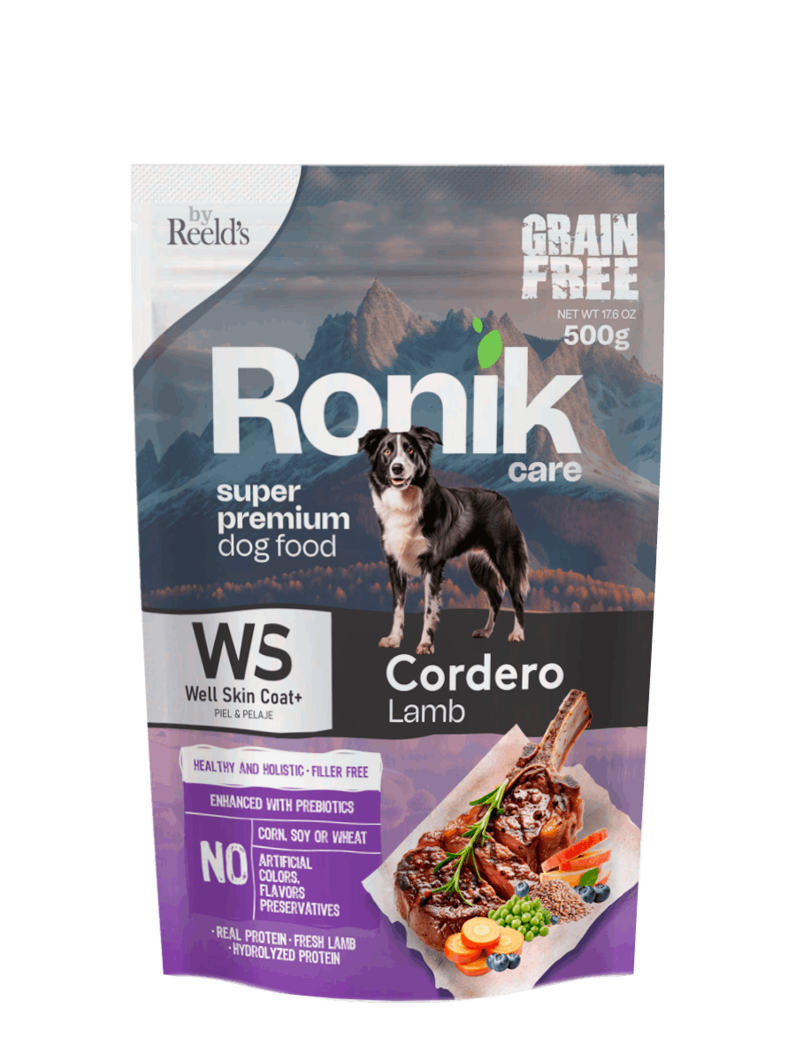 Ronik Perro Well Skin Coat Cordero 500g